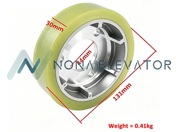 131x30x44 PU escalator drive wheel with metal hub for XIZI OTIS escalator system